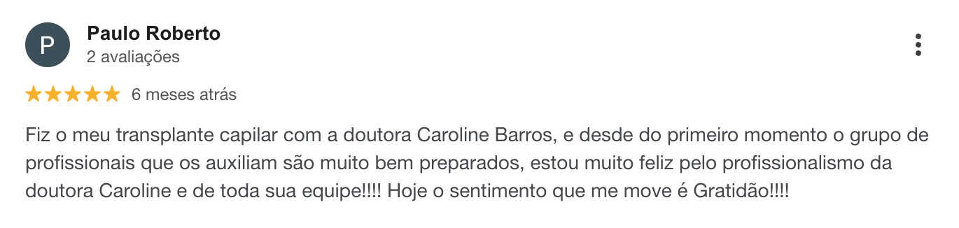 Depoimento de paciente 1